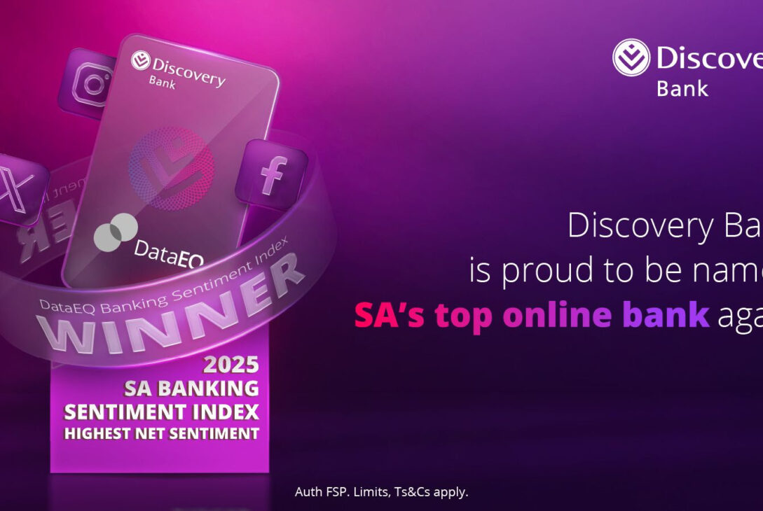 Discovery Bank named South Africa’s most loved bank – with record 61% net sentiment